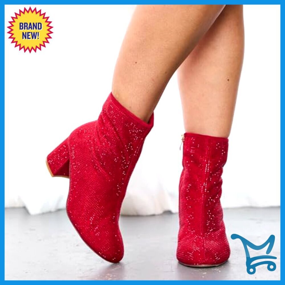 Wide Width Ankle Boots with 2.75 Inch Block Heel, Plus Size Friendly - Picture 4 of 6